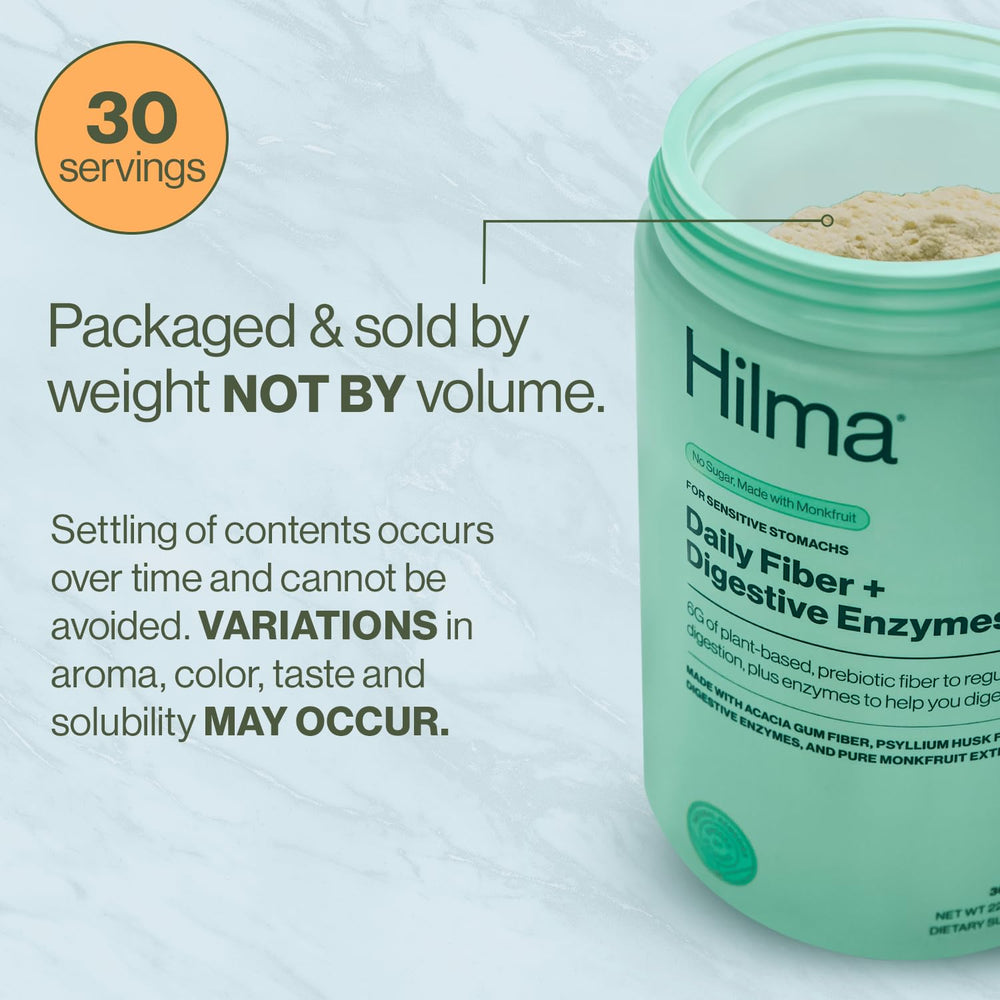 Hilma Daily Fiber and Enzymes in yogurt bowl for versatile use