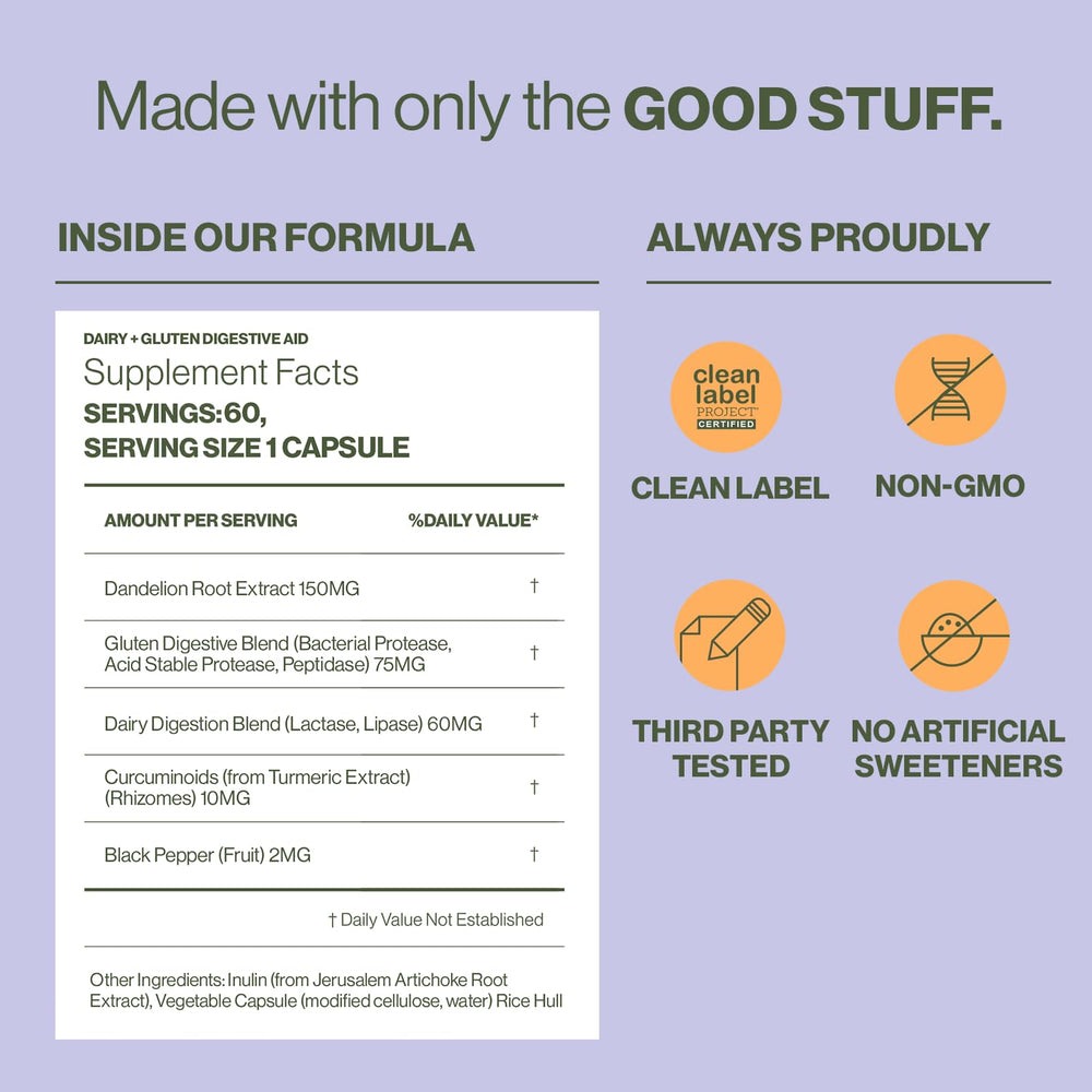 Hilma turmeric and dandelion root ingredients highlighted for comfortable digestion.