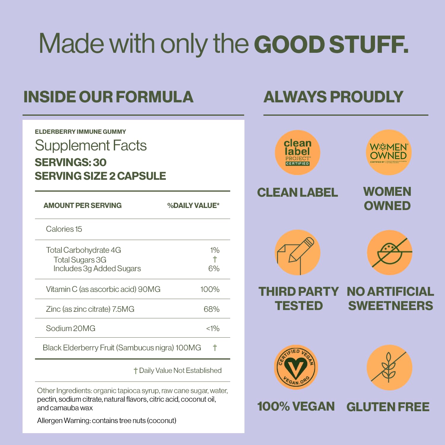 Hilma Elderberry Gummies natural berry flavor is visible for a tasty daily supplement.