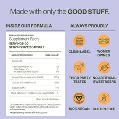 Hilma Elderberry Gummies natural berry flavor is visible for a tasty daily supplement.