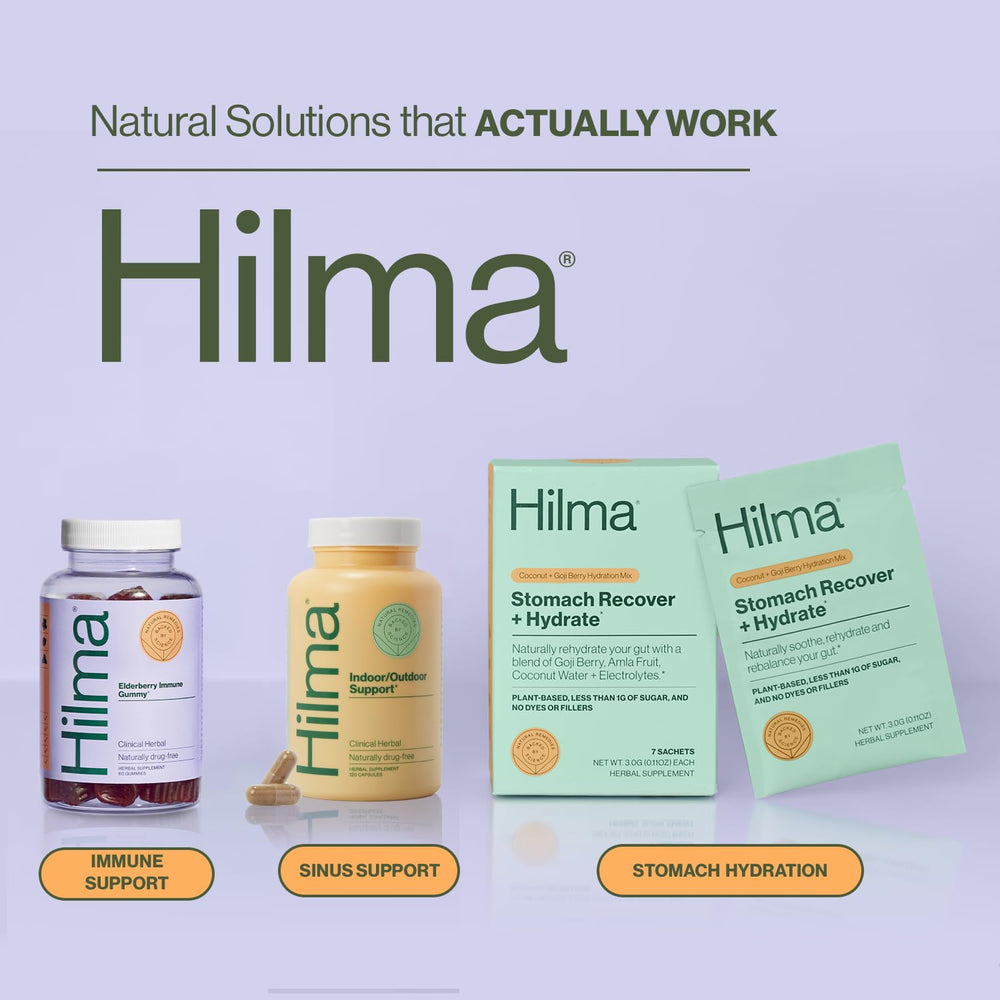 Hilma Elderberry Gummies packaging emphasizes clean label and vegan credentials.