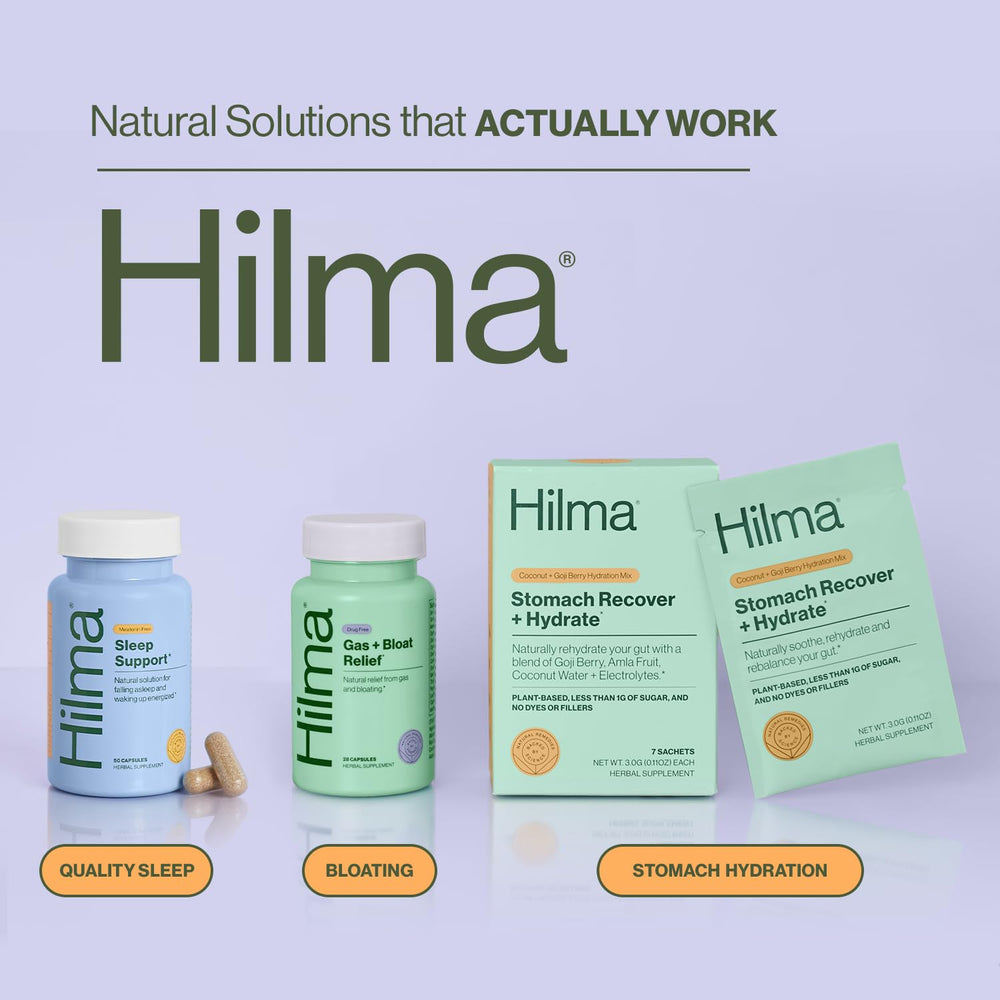Hilma Sleep Aid designed for nightly use before bed.