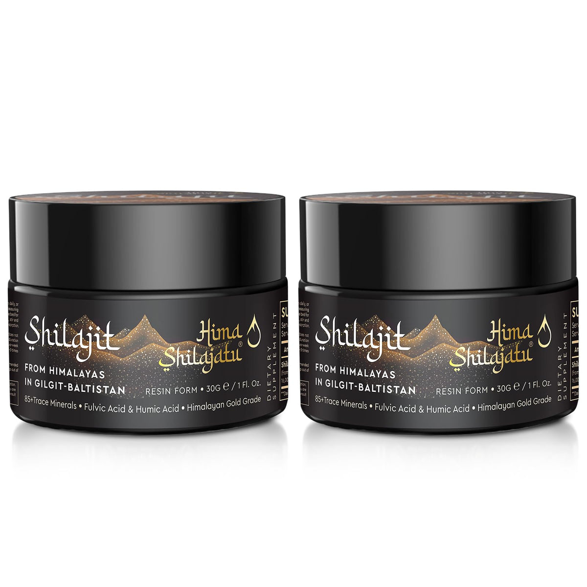 Hima Shilajatu gold-grade resin jar showcasing premium purity for daily vitality.