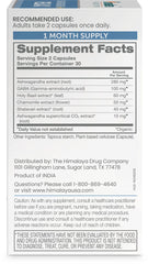 Himalaya Ashwagandha+ Relax capsules closeup highlights vegan formula