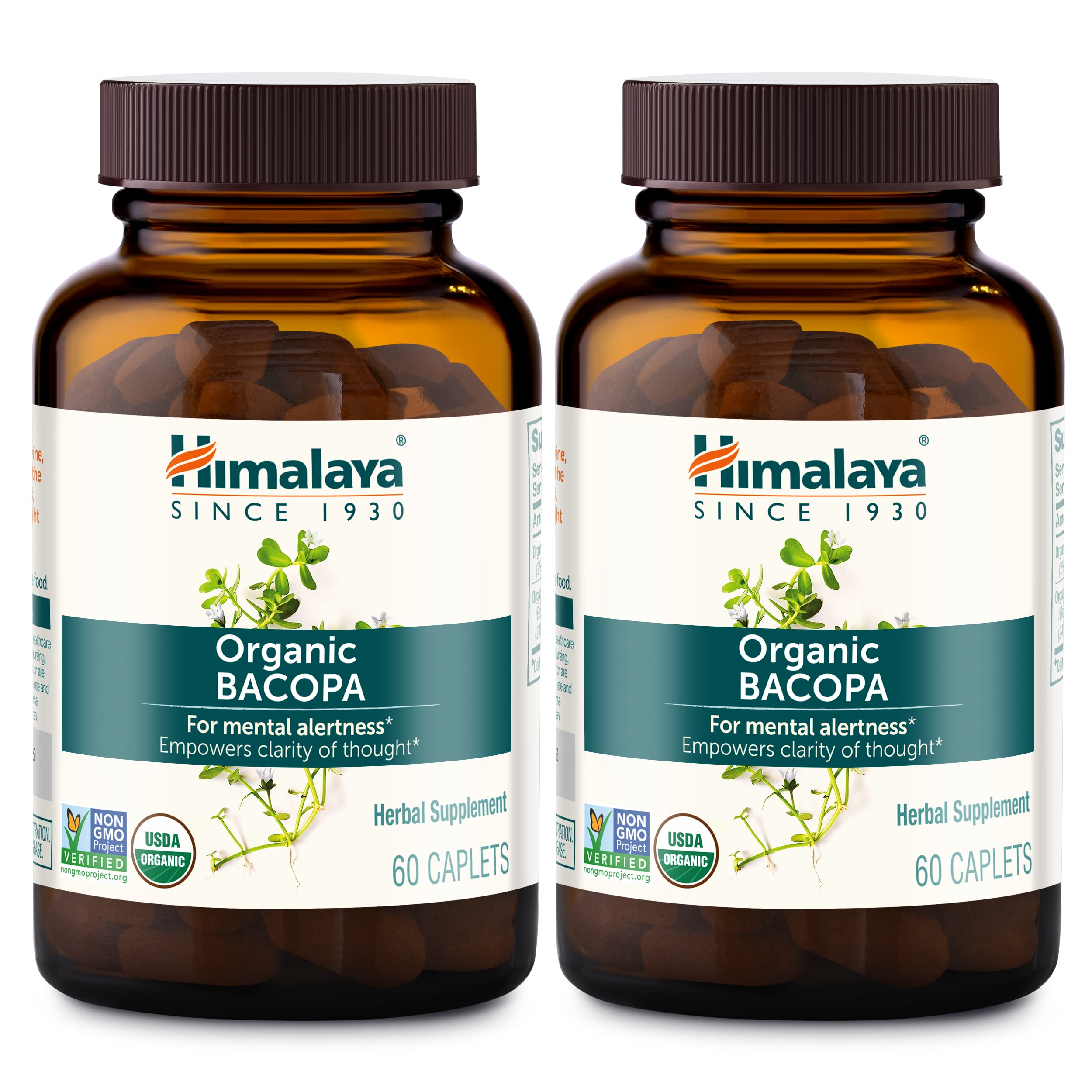 Himalaya Bacopa bottle with caplets for daily cognitive support.
