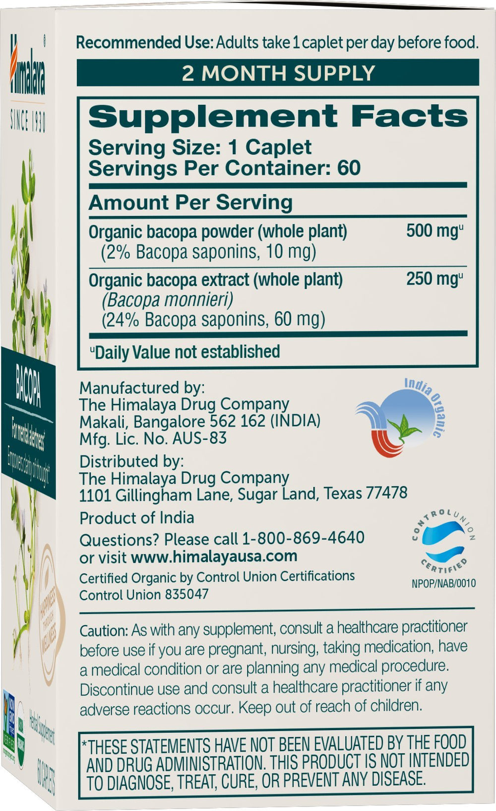 Close-up of Bacopa capsules for herbal focus support.