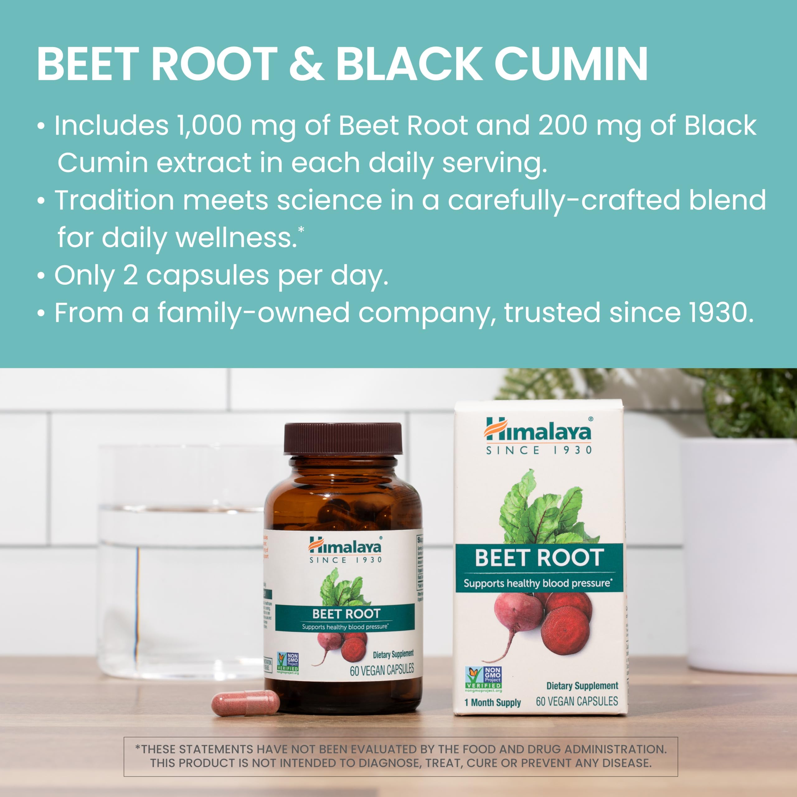 Himalaya Beet Root ingredients label highlights beet root and black cumin extract