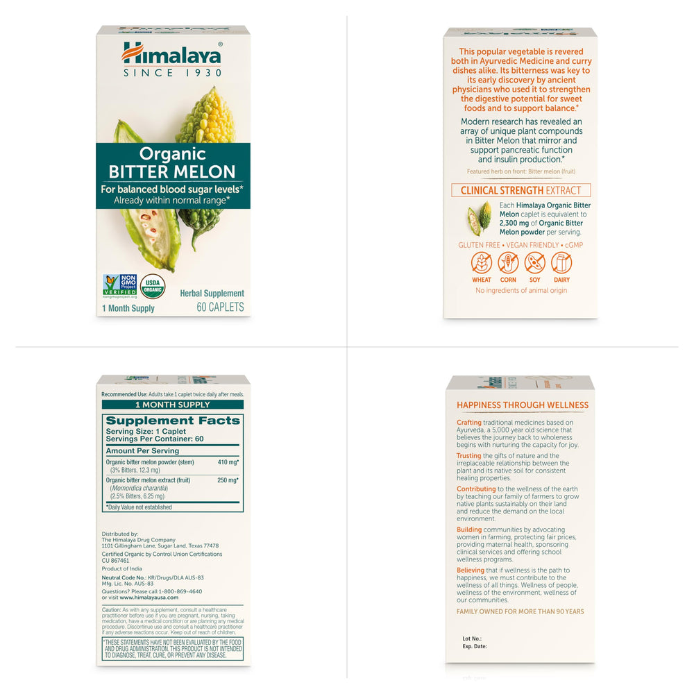 Himalaya Bitter Melon packaging reflects family-owned heritage and trusted care