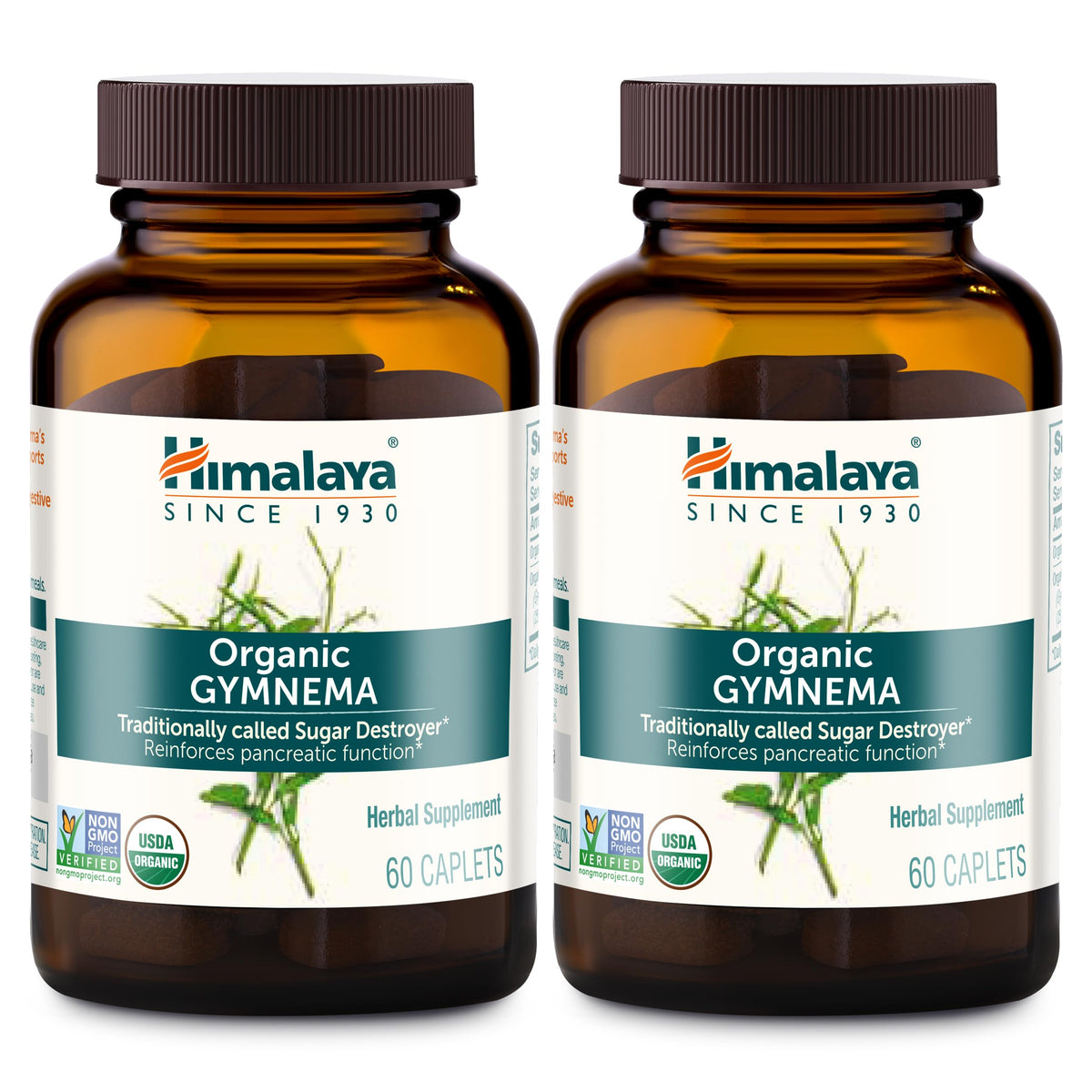 Himalaya Gymnema Sylvestre 700 mg caplets in pack supports daily glucose balance.