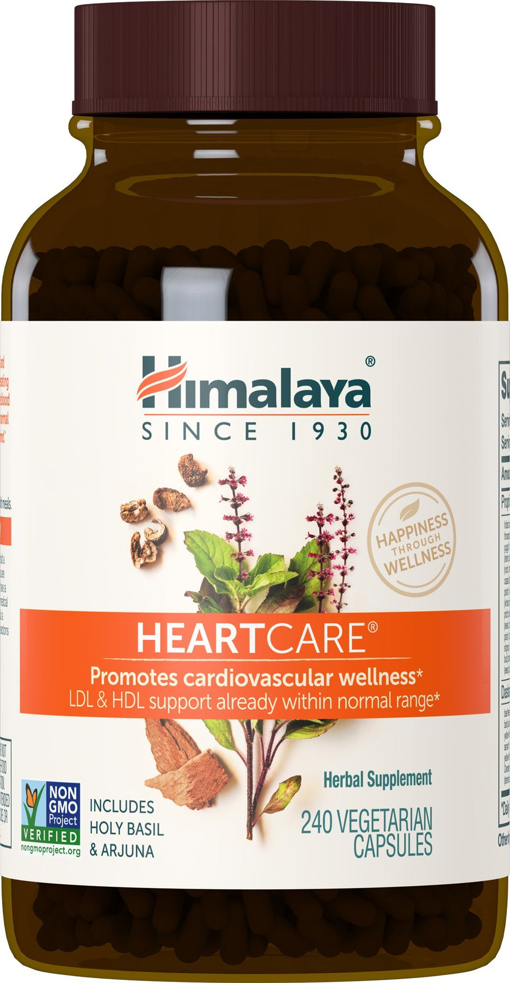 Himalaya HeartCare bottle front signals cardiovascular support for daily wellness.