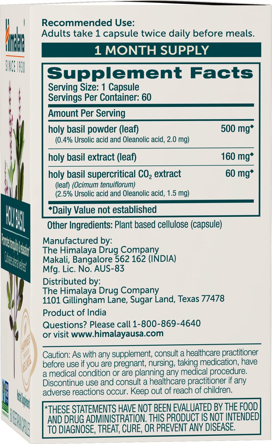 Himalaya Holy Basil capsules ready to support stress-friendly moments.