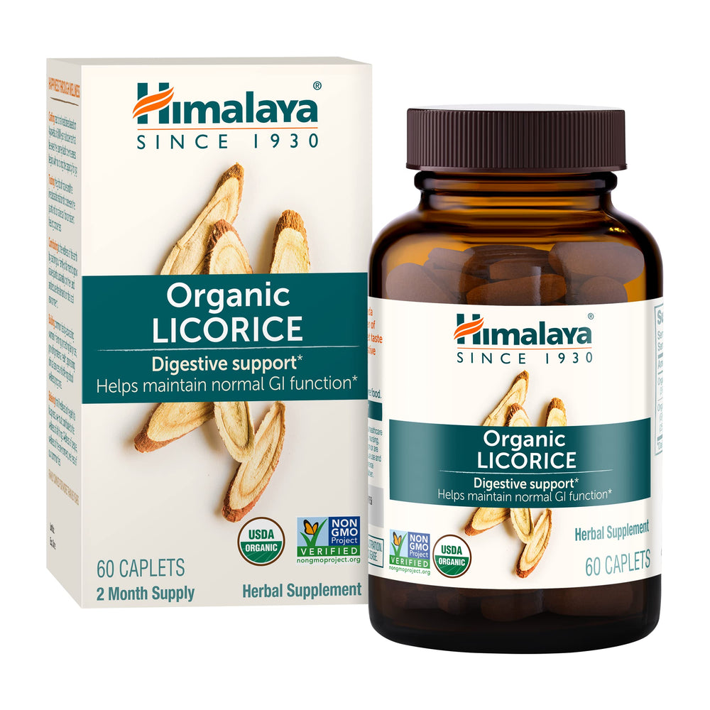 Himalaya Licorice bottle cap close-up showing convenient daily digestive support