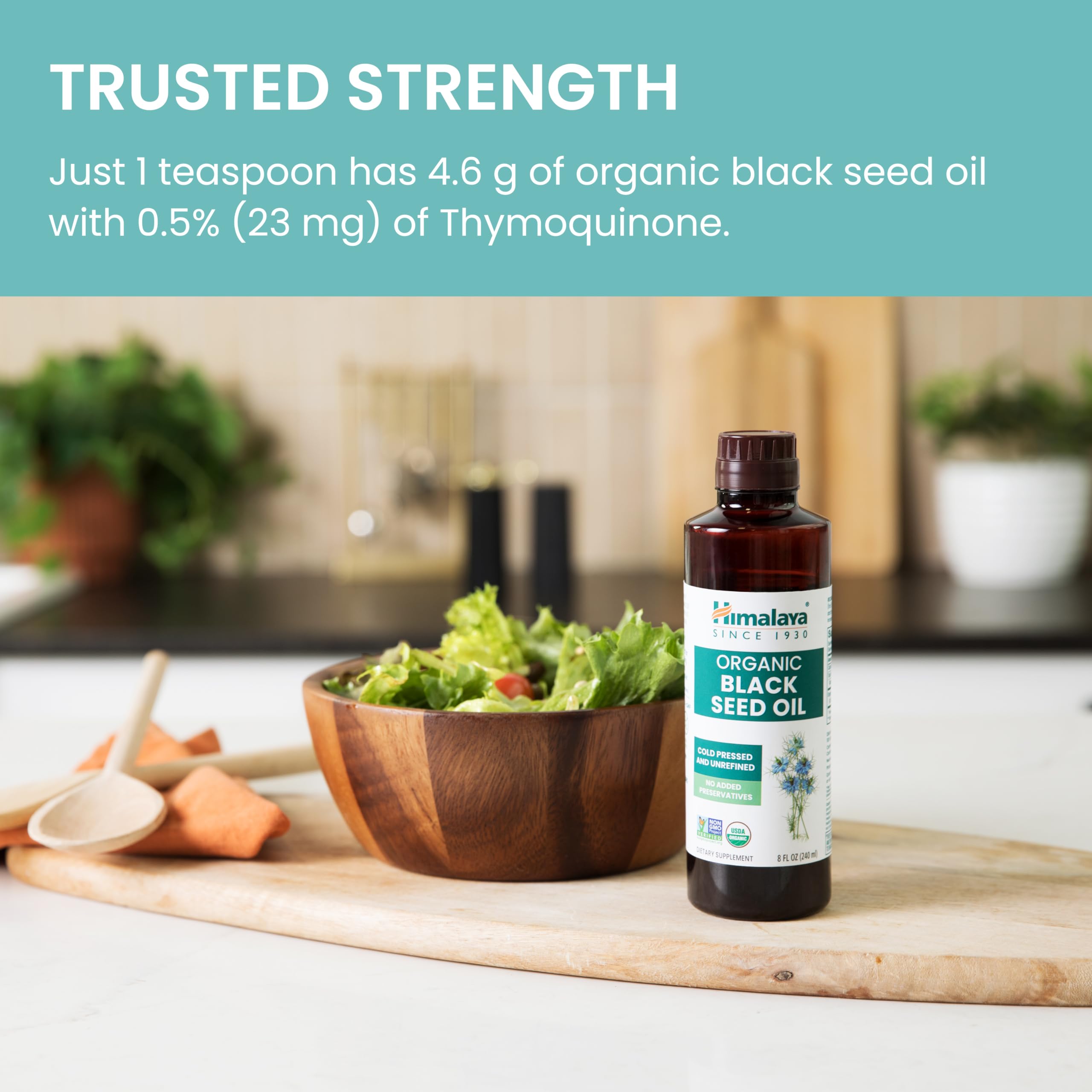 Himalaya Organic Black Seed Oil ingredients highlight pure, unrefined quality