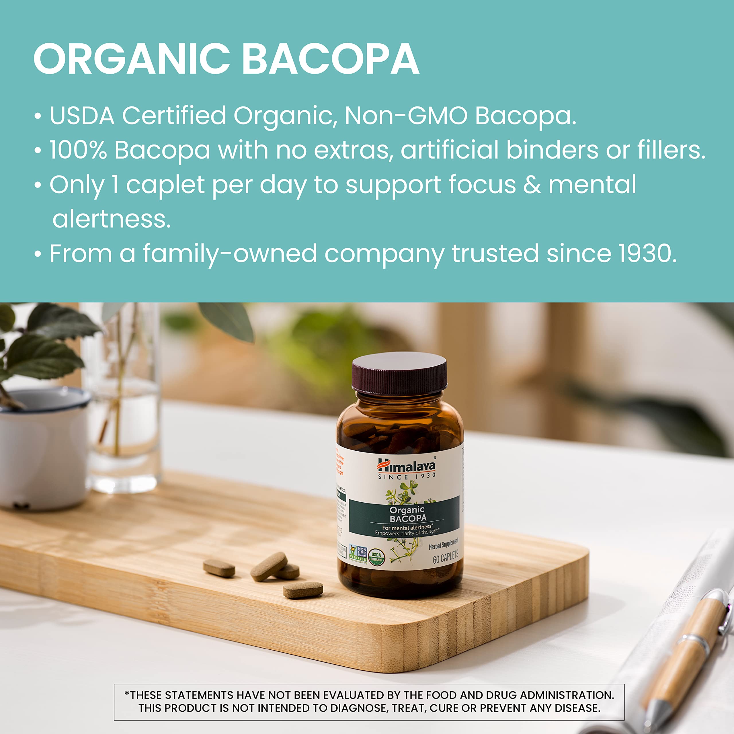 Organic certification seal highlighting Himalaya's USDA Organic status and quality