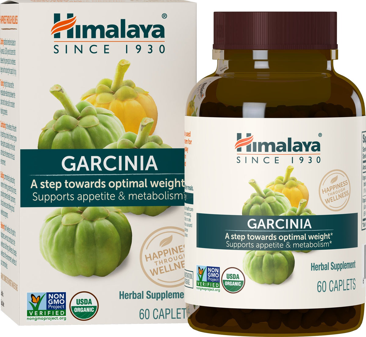 Himalaya Garcinia Cambogia bottle front showing organic label for daily wellness support