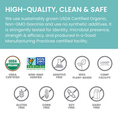 Himalaya Garcinia Cambogia label details emphasize gluten-free, dairy-free, and soy-free formulation
