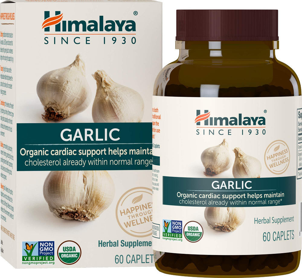 Himalaya Garlic bottle back-label with usage and ingredients details