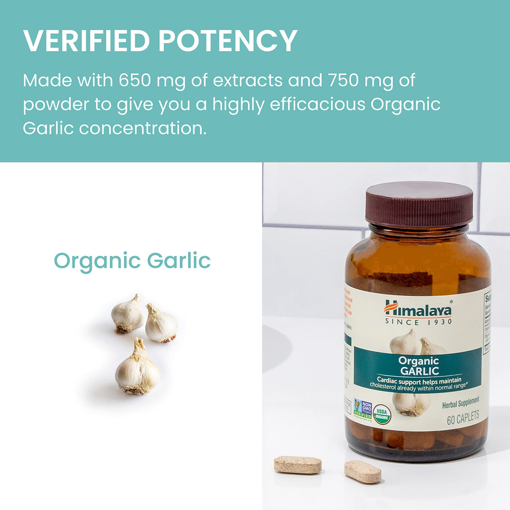 Himalaya Organic Garlic seal indicating quality and safety standards