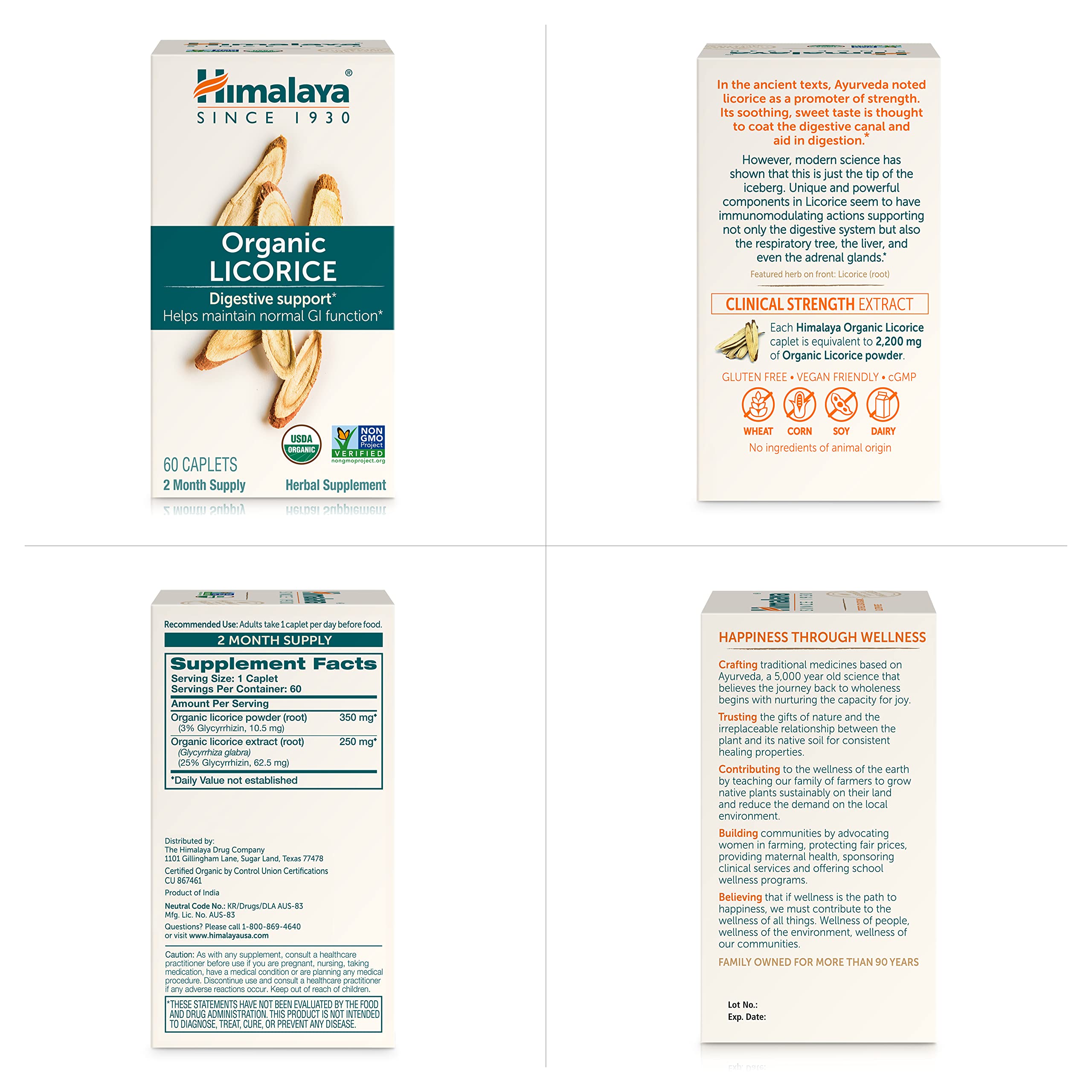 Himalaya Organic Licorice bottle on table fits into everyday health routines.