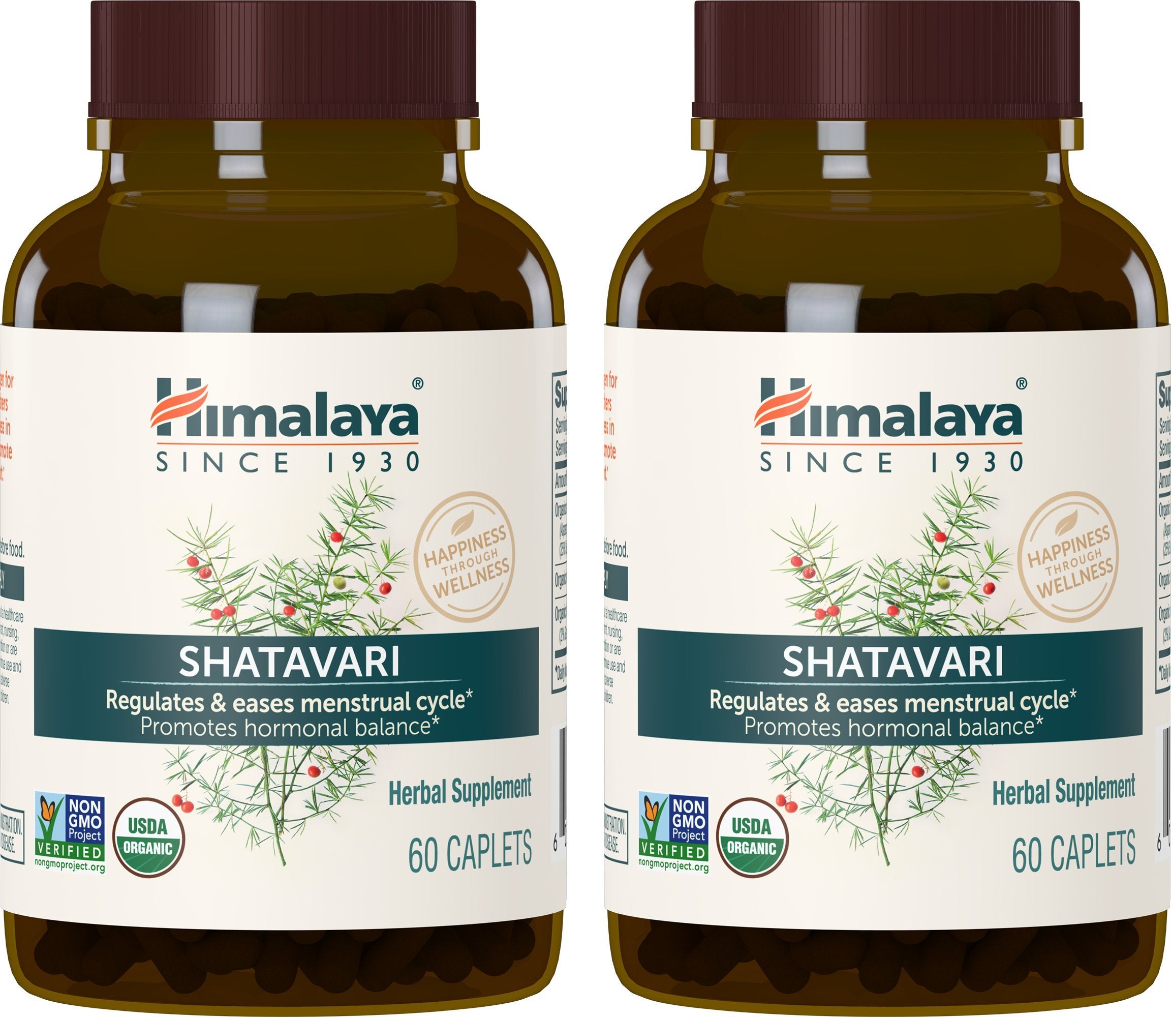 Himalaya Organic Shatavari bottle caplets for daily menstrual support