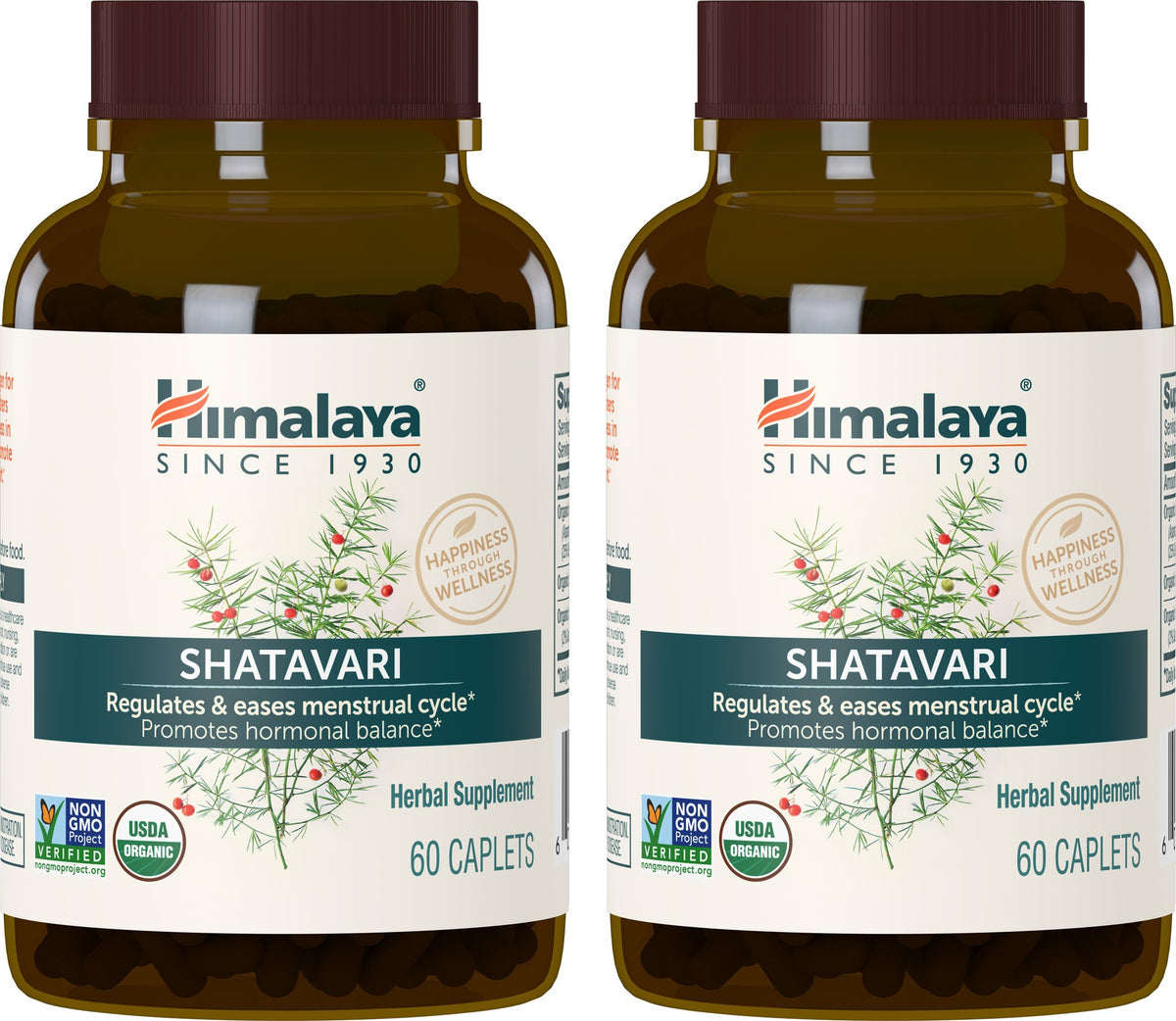 Himalaya Organic Shatavari bottle caplets for daily menstrual support