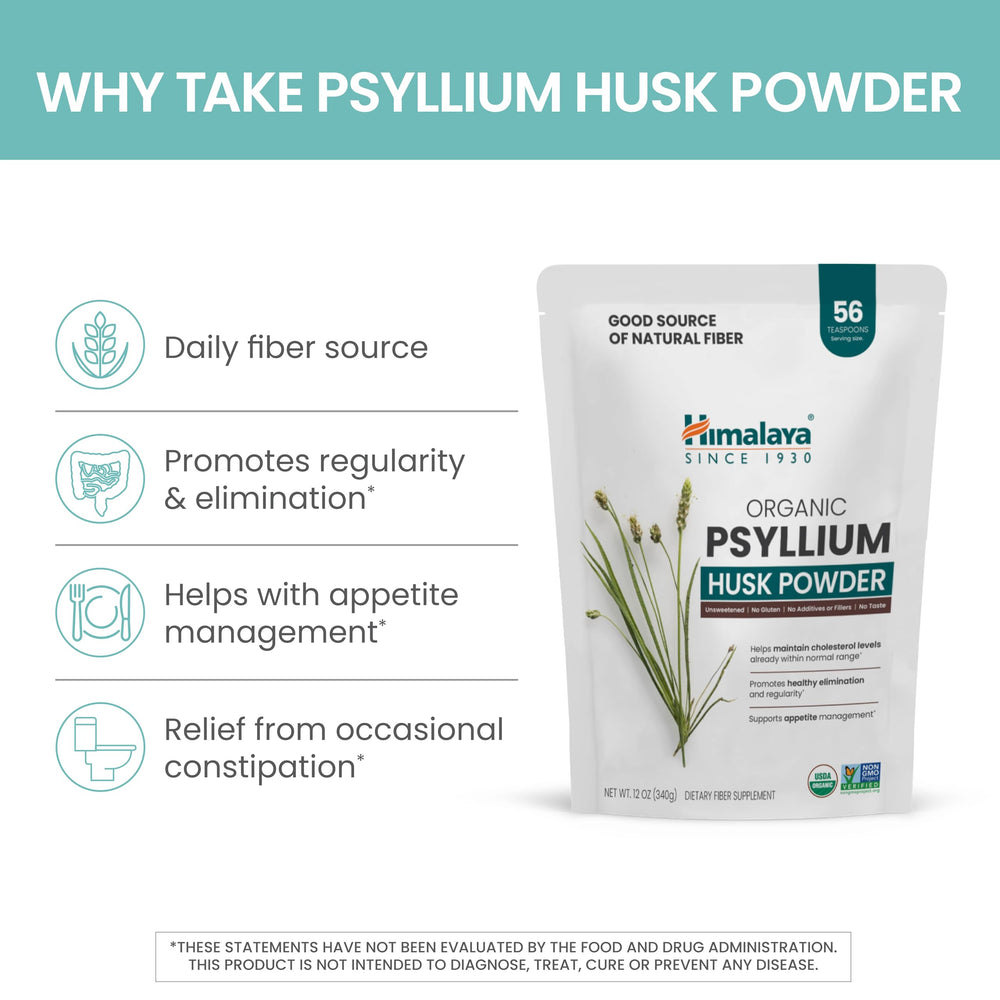 Ingredient detail: 99% white psyllium husk, vegan, non-GMO.