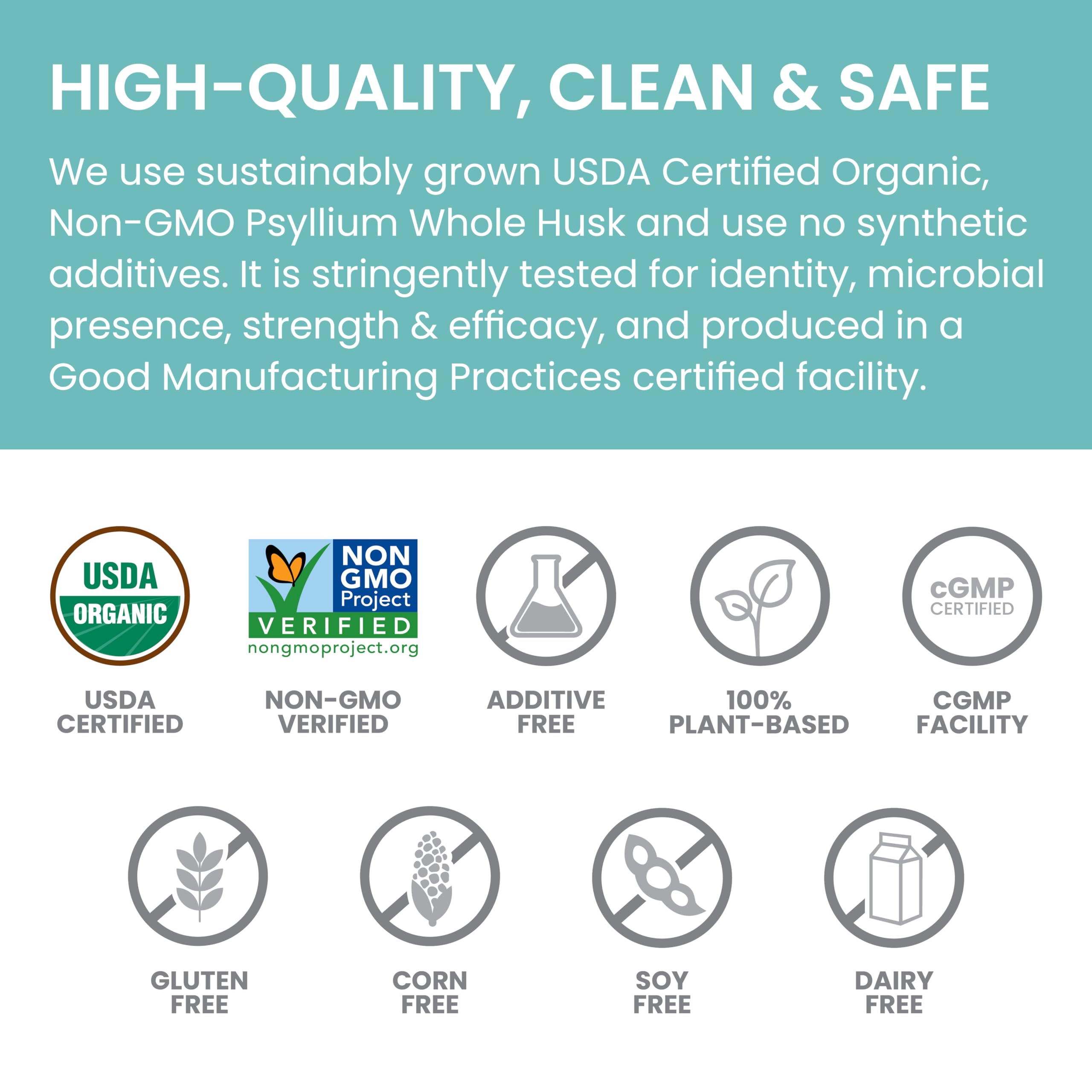 Himalaya Psyllium Whole Husk produced in a cGMP facility ensures quality