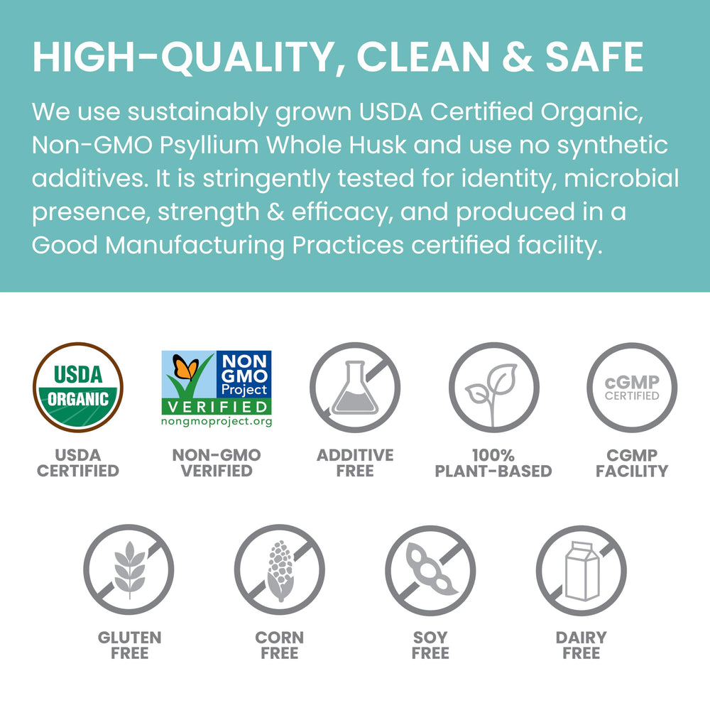Himalaya Psyllium Whole Husk produced in a cGMP facility ensures quality