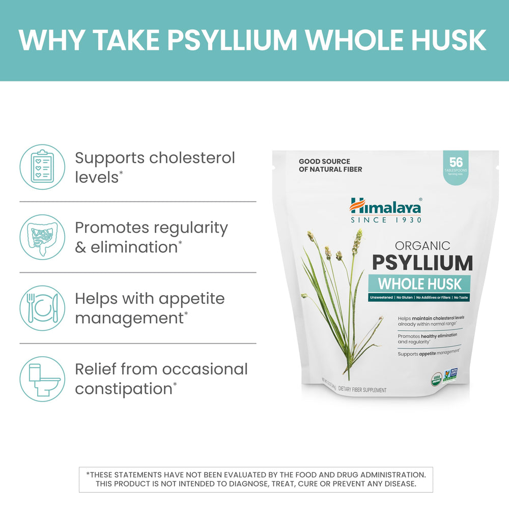 Himalaya Psyllium Whole Husk dissolving in water demonstrates quick hydration