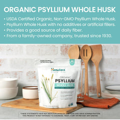 Himalaya Psyllium Whole Husk measuring spoon shows simple daily serving