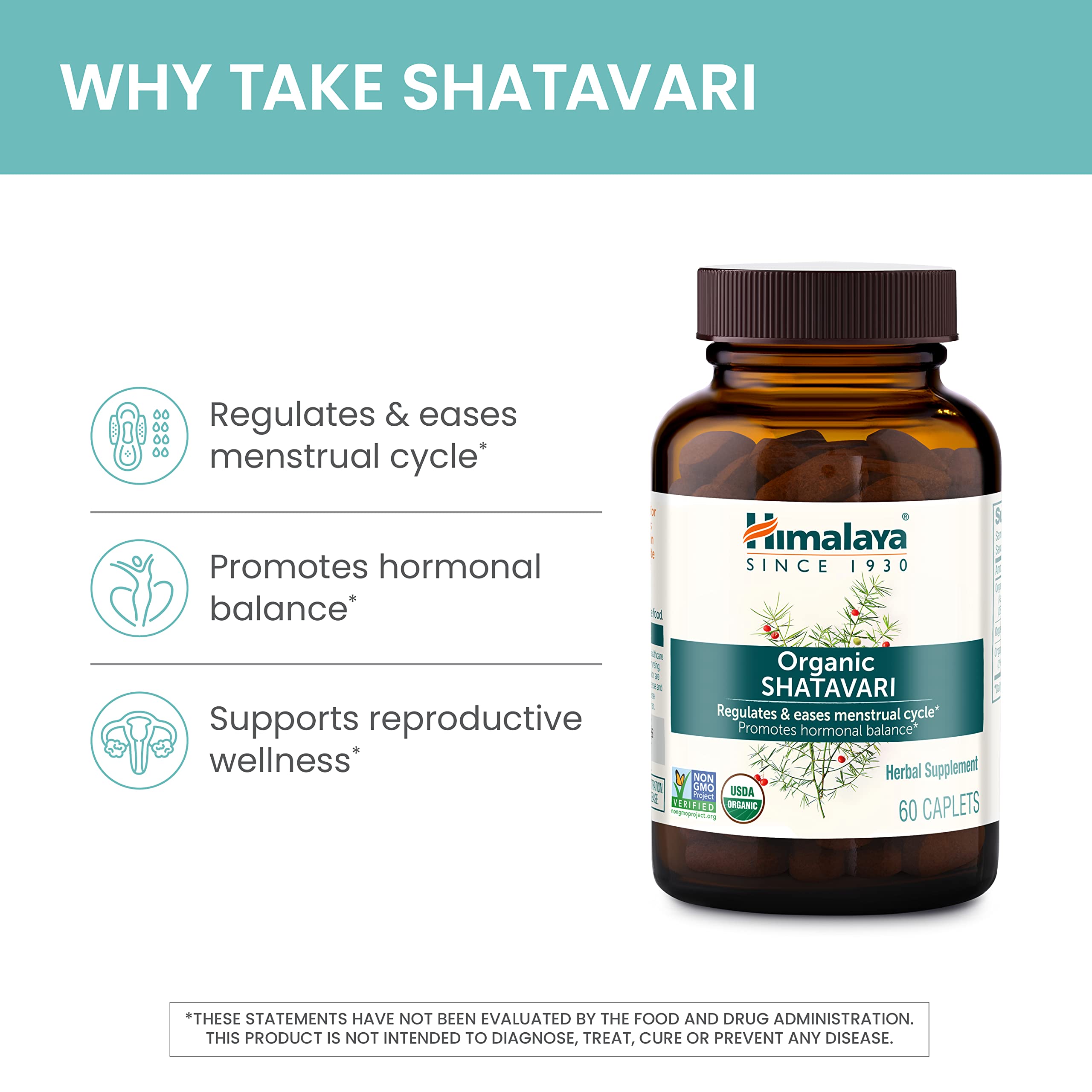 Himalaya Shatavari USDA Organic label close-up indicating quality.