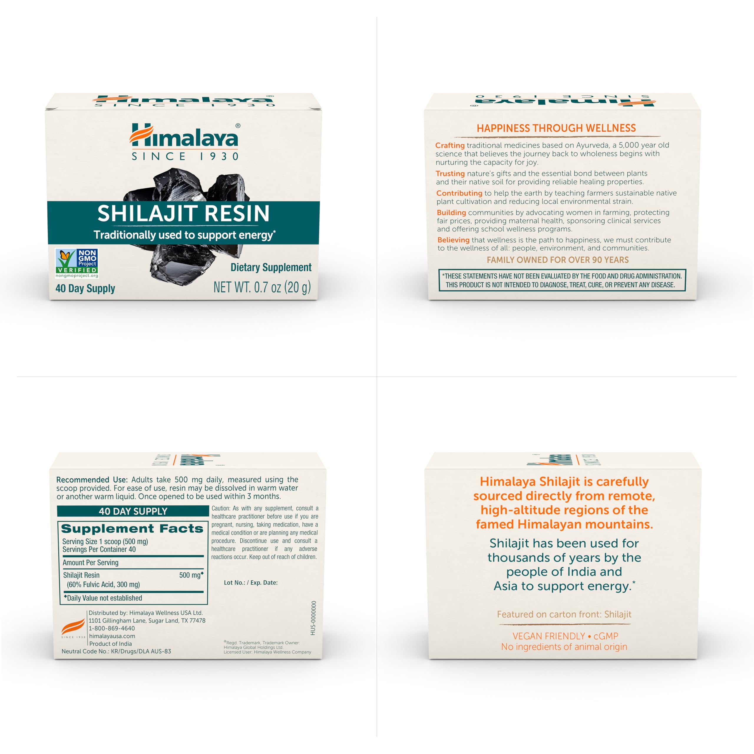 Himalaya Shilajit resin foil-seal indicating freshness and quality