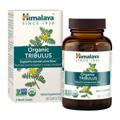 Himalaya Tribulus organic bottle caplets support urinary comfort and daily wellness.