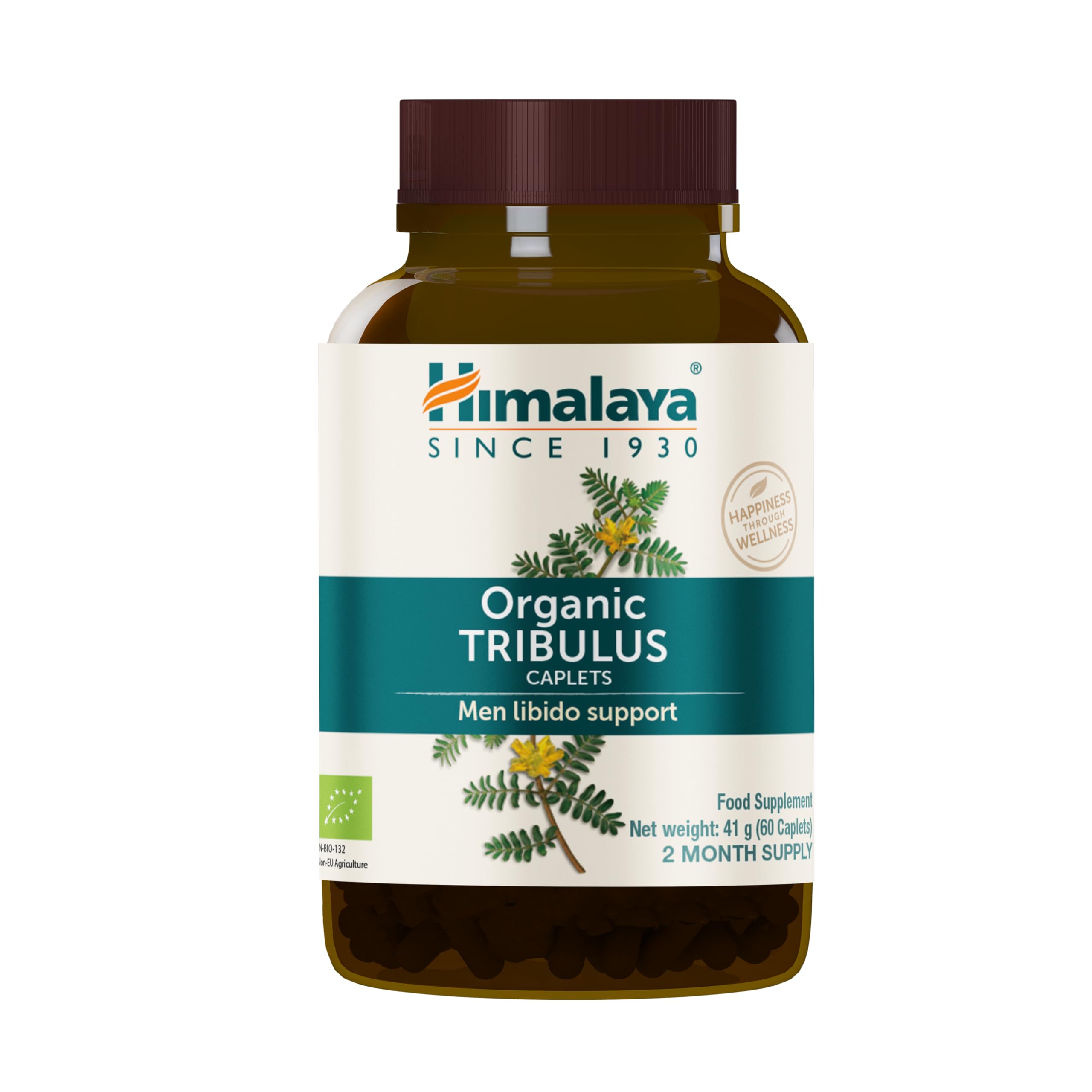 USDA Organic seal on Himalaya Tribulus packaging.