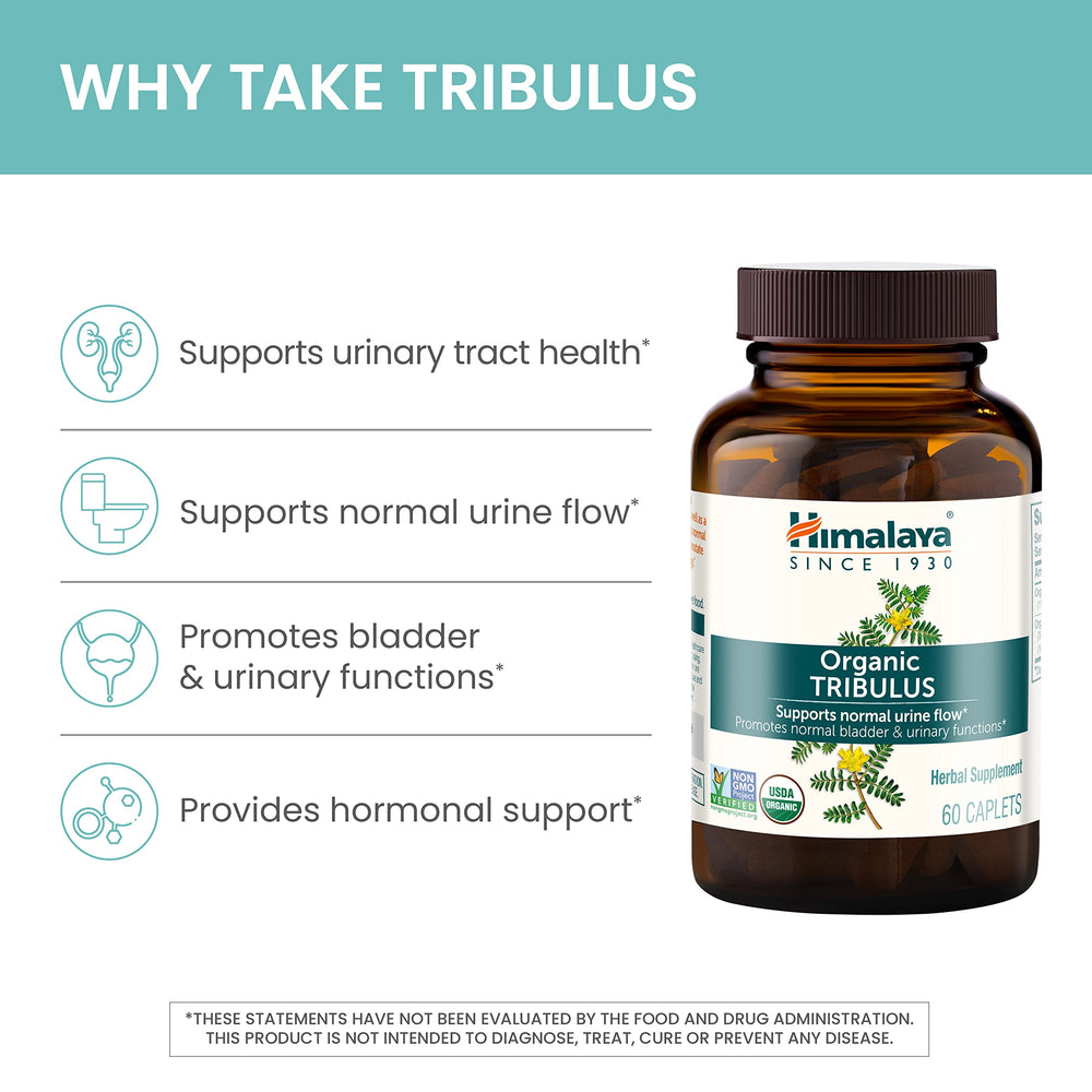 Vegan caplets of Himalaya Tribulus for daily vitality.
