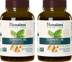 Himalaya Turmeric 95 bottle with capsules supports joint comfort and mobility.