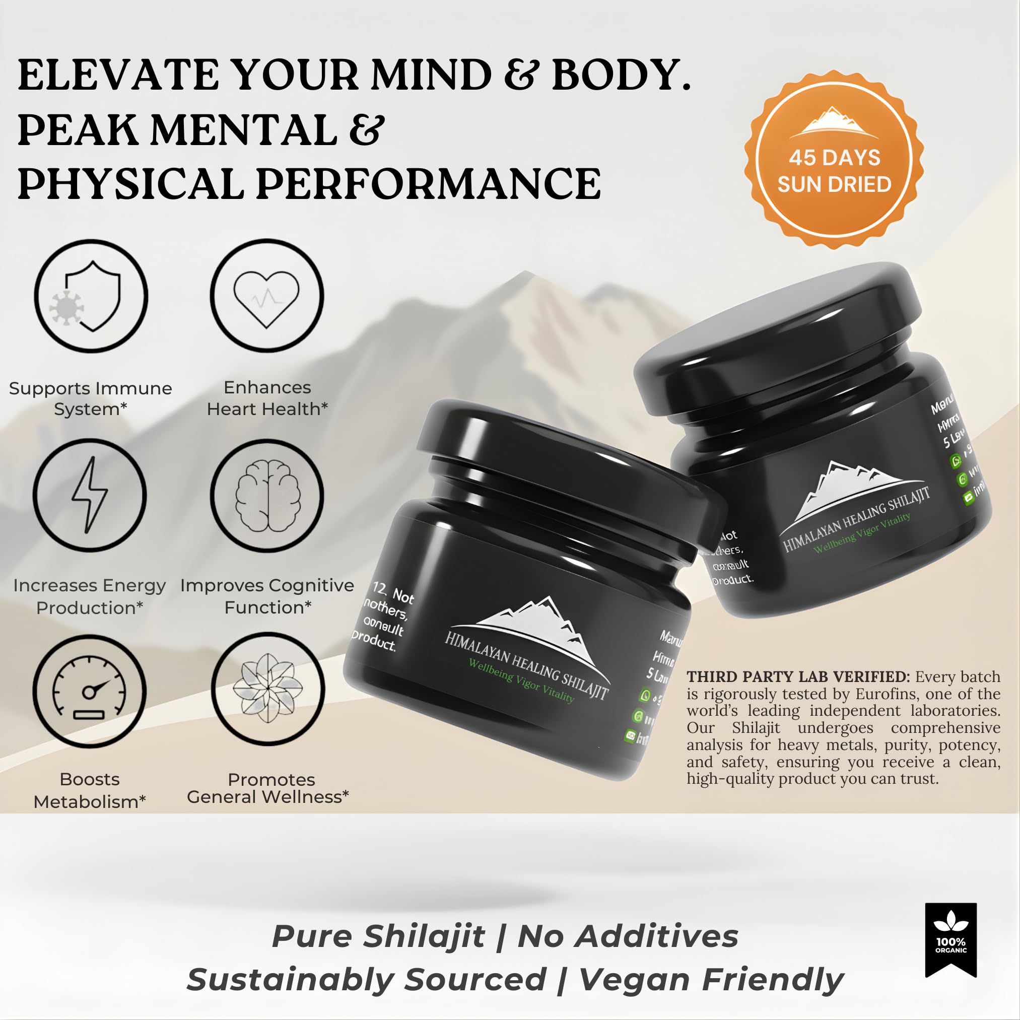 Himalayan Shilajit resin spoon dip demonstrates easy 500mg daily serving.