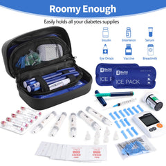 HIMDUZE insulin cooler with rugged EVA exterior for travel protection