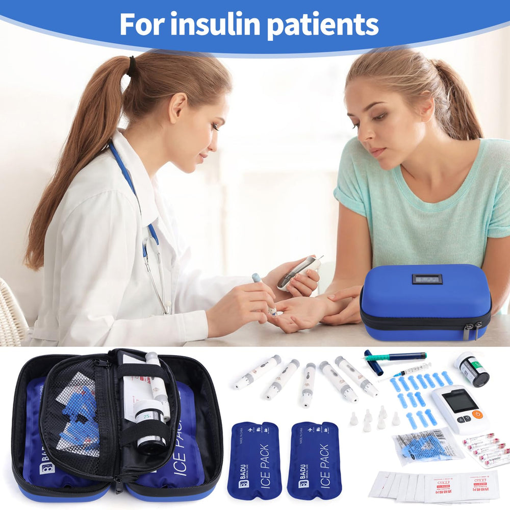HIMDUZE insulin cooler travel case tsa-friendly blue ensures smooth security screening