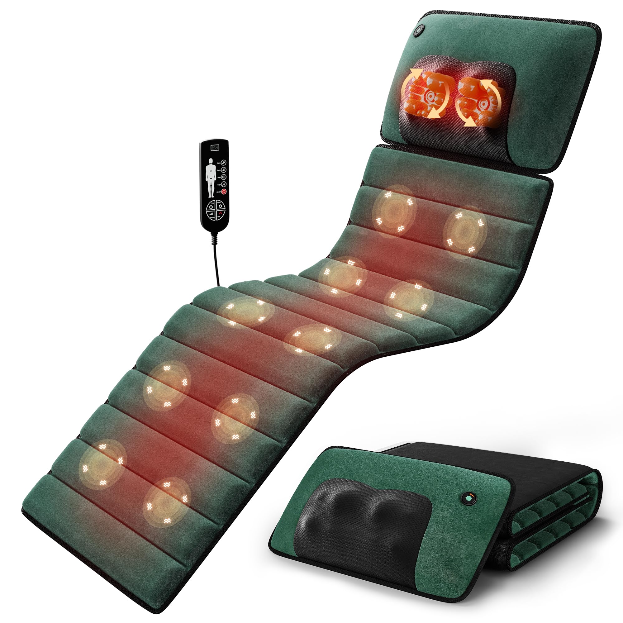 Himouta full body massage mat with heat function for targeted relaxation at home