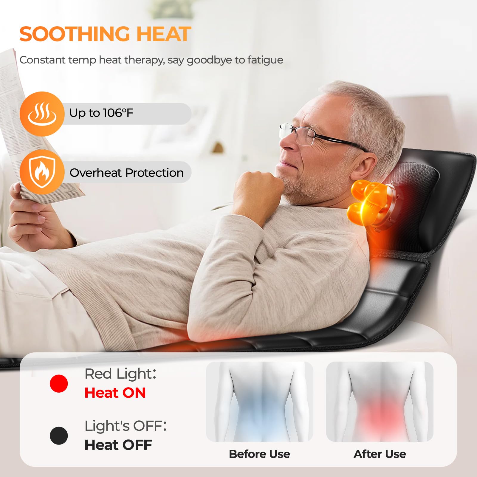 Himouta remote control keeps massage and heat adjustments at your fingertips.