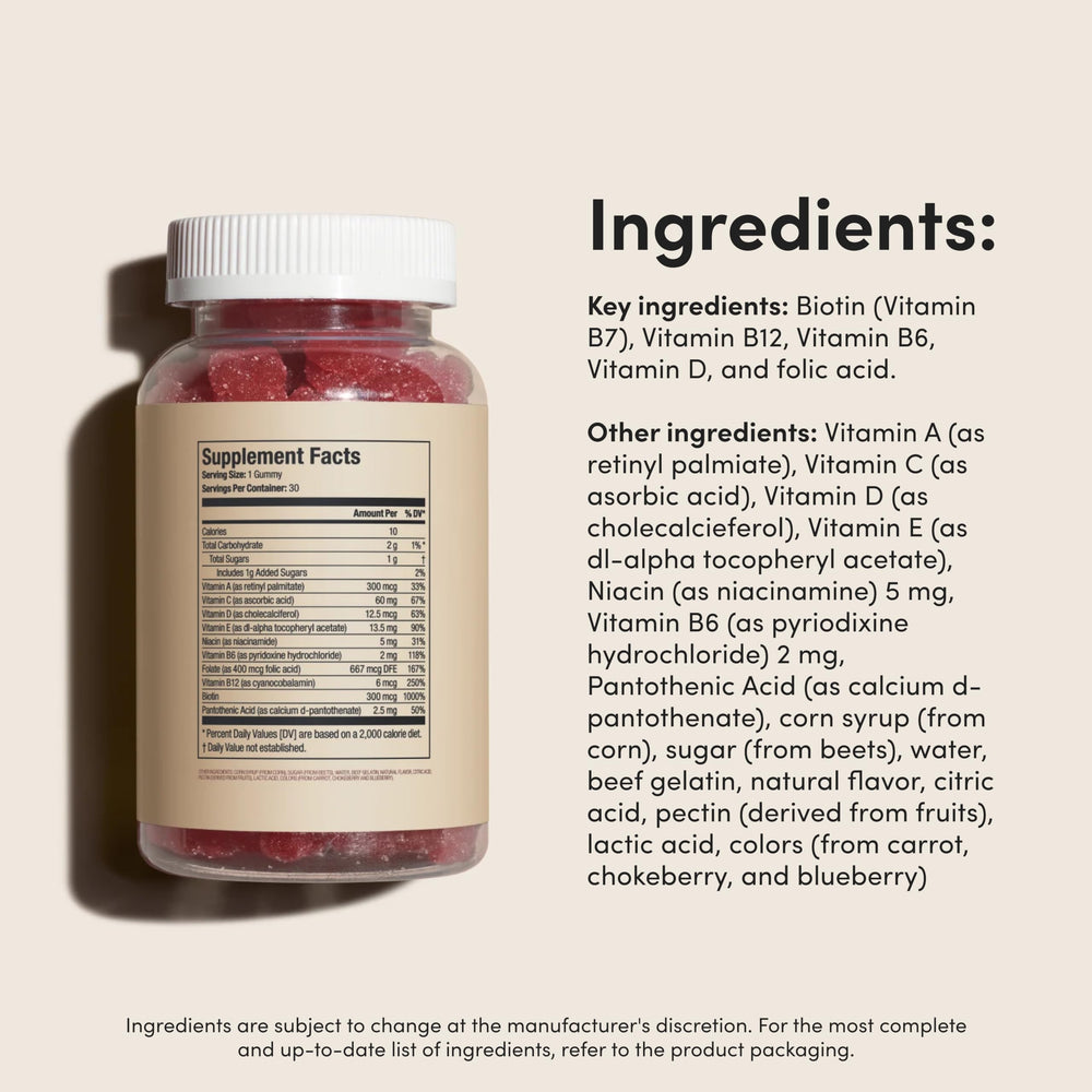 Soft chew texture of the biotin gummies
