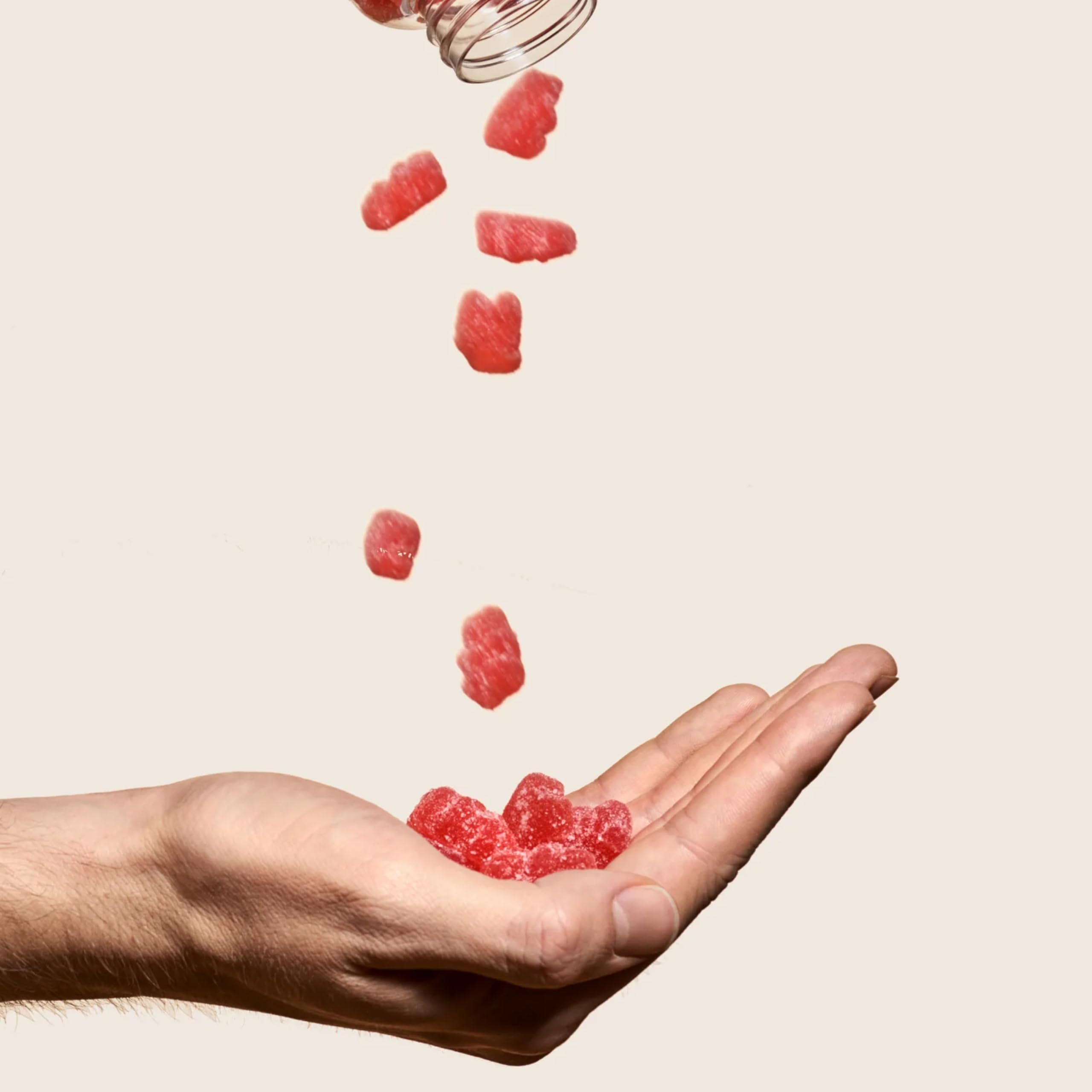 Wild cherry gummy piece showcases natural flavor appeal