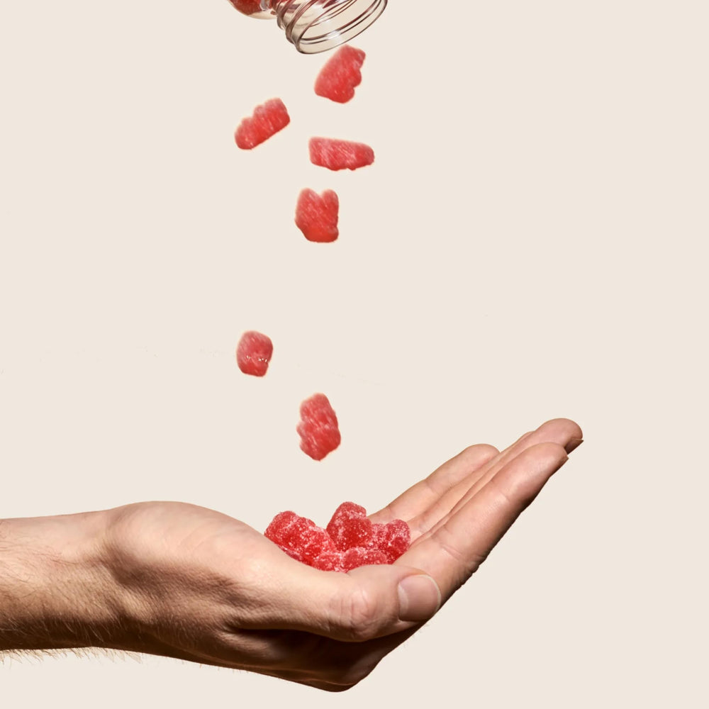 Wild cherry gummy piece showcases natural flavor appeal