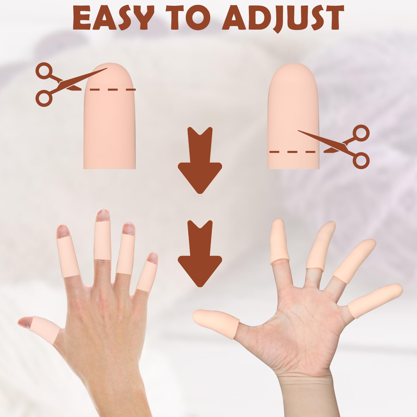 HINGTAI finger cots cut to length for customizable fit