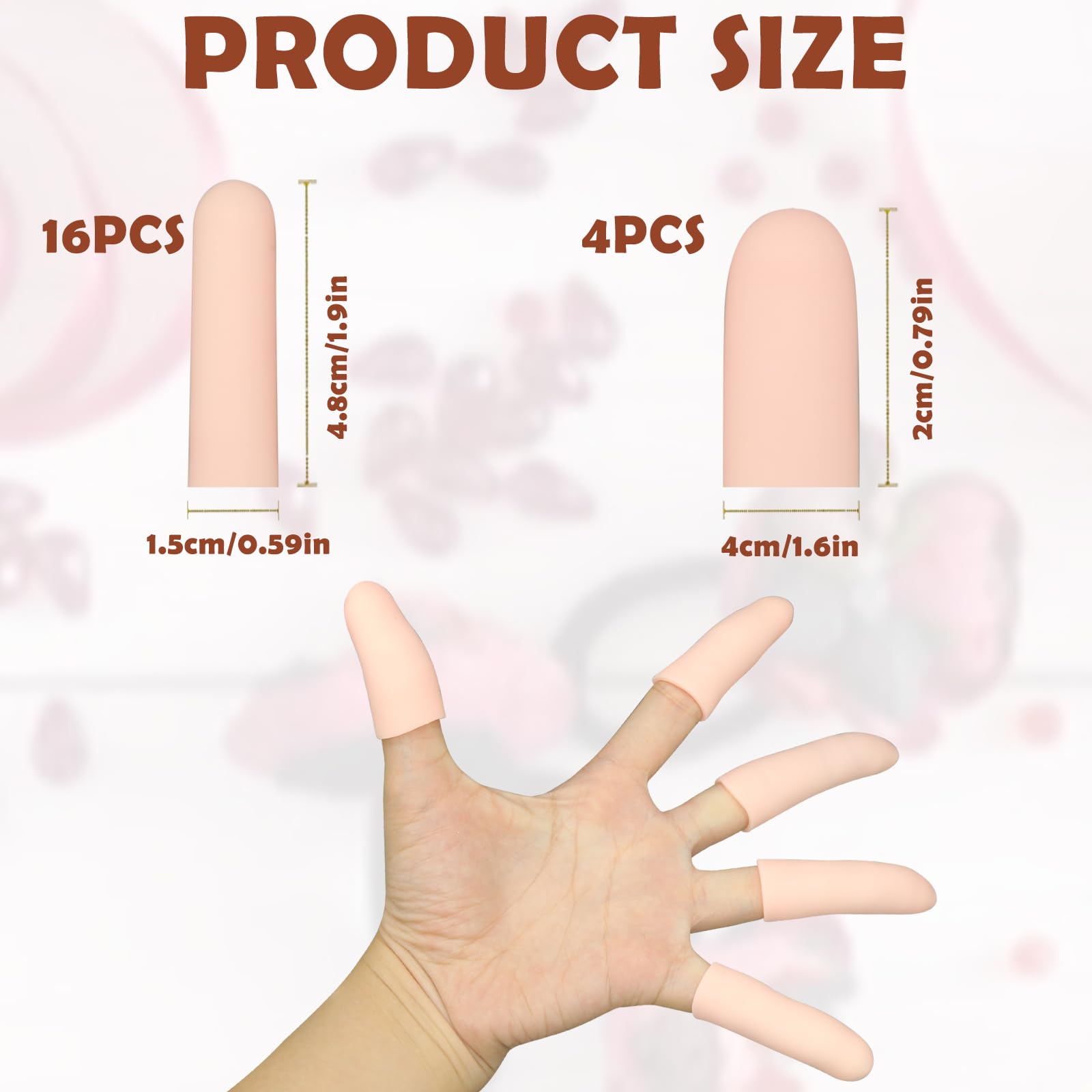 HINGTAI gel finger cots on finger offer smooth wear and reduced friction