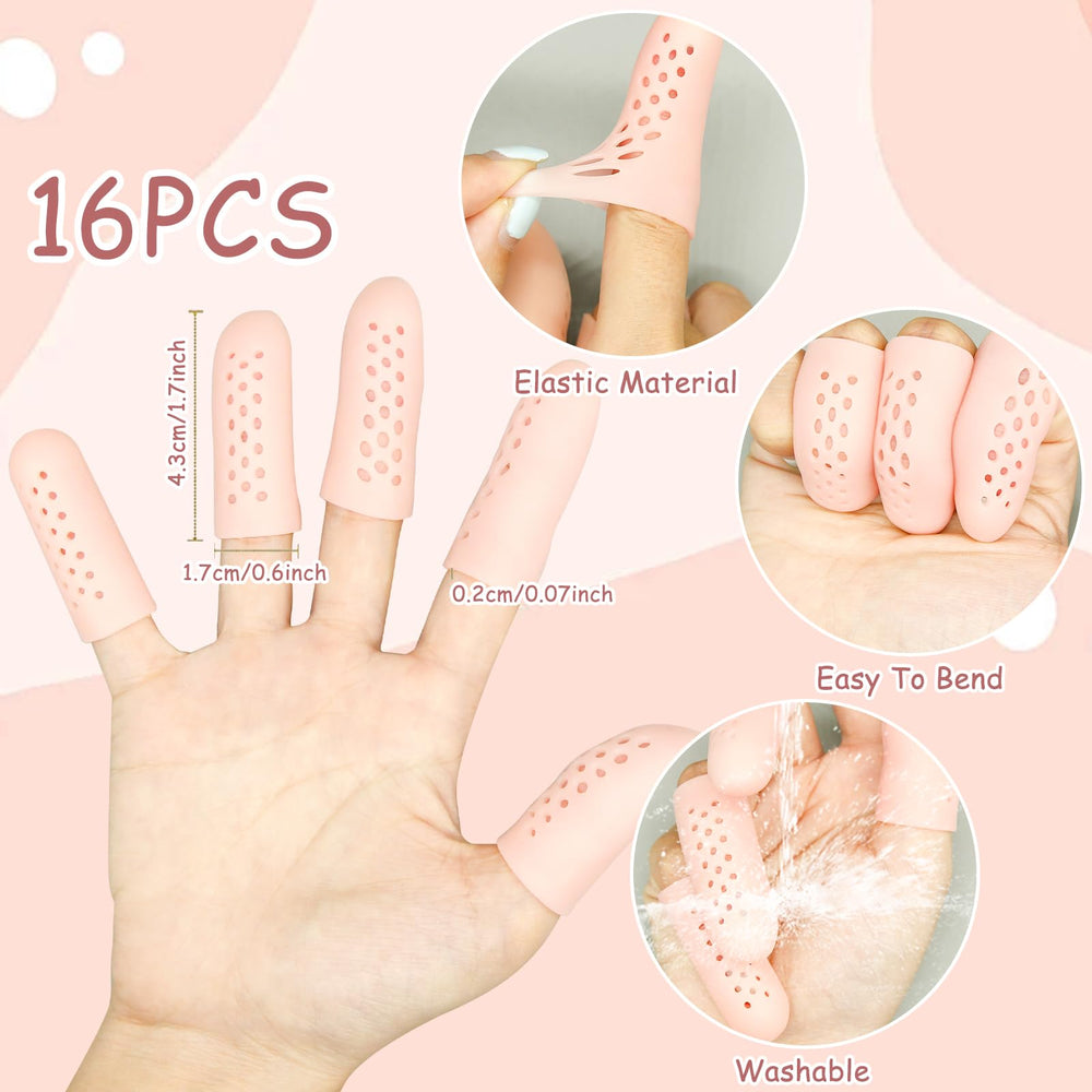 Soft gel finger caps by HINGTAI reduce friction during activities.