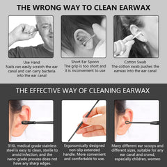 Hion 316L stainless steel ear cleaner curettes resist rust.