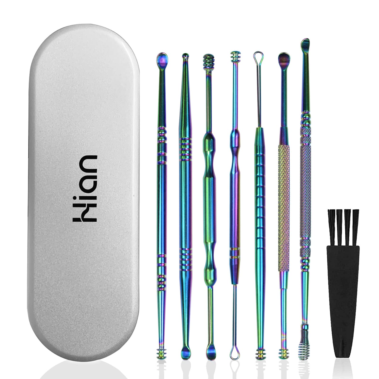 Hion ear wax removal kit with double headed scoops for precise cleaning.