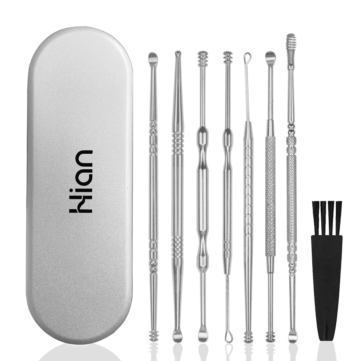 Hion kit de limpieza de cerumen con 8 piezas, para uso diario seguro.